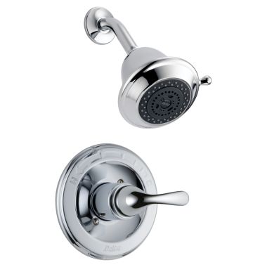 Click here to see Delta T13220-SHC Delta Classic Monitor 13 Series Single-Handle Shower Faucet with 5-Setting Rain Showerhead, Touch-Clean, 1.75 GPM, Lever Handle, Chrome - T13220-SHC