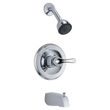 Click here to see Delta T13420 Delta Classic Monitor 13 Series Single-Handle Tub/Shower Faucet with 5-Setting Touch-Clean Showerhead, 1.75 GPM, Lever Handle, Chrome - T13420