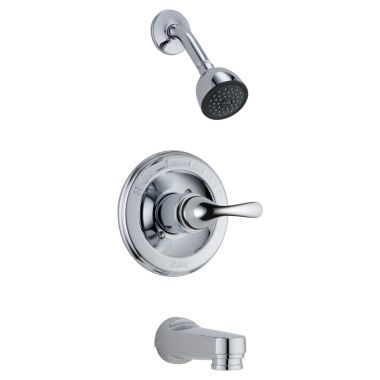 Click here to see Delta T13420-PD Delta Classic Monitor 13 Series Single-Handle Tub/Shower Faucet with 5-Setting Showerhead, Pull-Down Diverter Spout, 1.75 GPM, Lever Handle, Chrome - T13420-PD