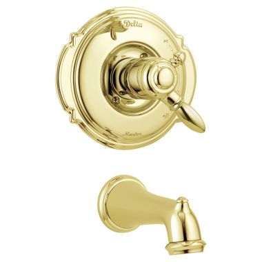 Click here to see Delta T17155-PB Delta T17155-PB Victorian Monitor 17 Series Tub Trim - Polished Brass