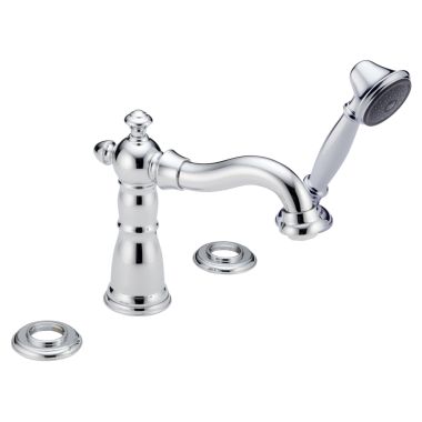 Click here to see Delta T4755-LHP Delta Victorian Roman Tub Faucet Trim w/ Hand Shower, Less Handles, Polished Chrome - T4755-LHP