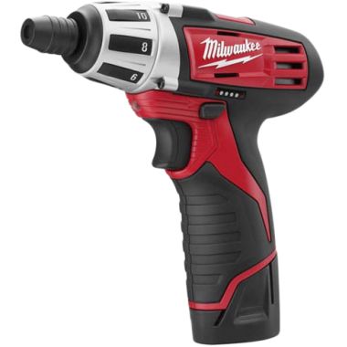 Click here to see Milwaukee 2401-22 Milwaukee 2401-22 Compact Cordless Screwdriver Kit, 12 V, Li-Ion, 1/4 in, 0 - 500 rpm