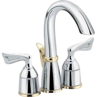 Click here to see Moen T6506CP MOEN T6506CP ASCERI 2-HANDLE HIGH ARC LAV FAUCET CHROME/POLISHED BRASS