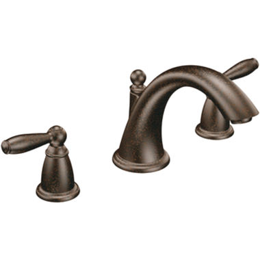 Click here to see Moen T4943ORB Moen Brantford Two-Handle Garden Tub Faucet Trim, Low Arc Spout, Lever Handles, M-PACT, Oil Rubbed Bronze - T4943ORB