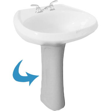 Click here to see Western Pottery JR. Western Pottery Sink Pedestal Leg Only, White - JR. (P250-W)