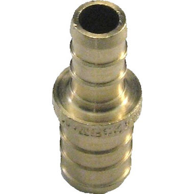 Click here to see Commodity  1/2 x 3/8 Inch PEX Bell Reducer, Brass Construction