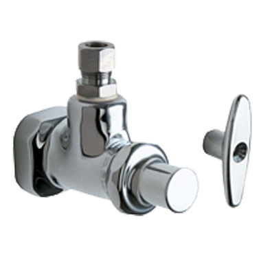 Click here to see Chicago Faucet 1012-ABCP Chicago Faucets 1012-ABCP Angle Stop Fitting with Loose Key