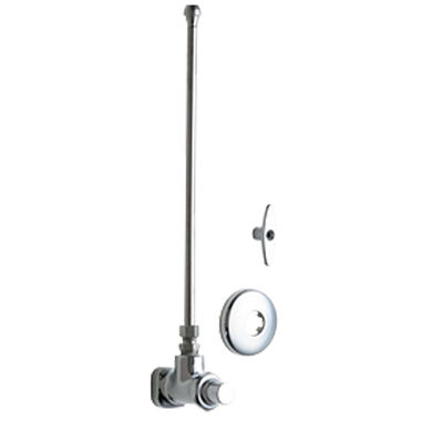 Click here to see Chicago Faucet 1017-MMABCP Chicago Faucets 1017-MMABCP Angle Stop Fitting with Supply Tube and Loose Key
