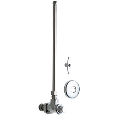 Click here to see Chicago Faucet 1027-ABCP Chicago Faucets 1027-ABCP Angle Stop Fitting with Supply Tube and Loose Key