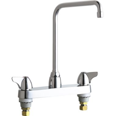 Click here to see Chicago Faucet 1100-HA8ABCP Chicago Faucets 1100-HA8ABCP Hot and Cold Sink Faucet