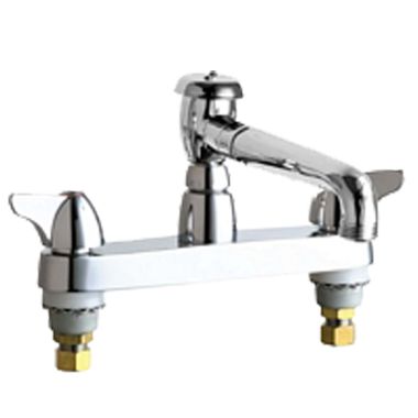 Click here to see Chicago Faucet 1100-L5VBCP Chicago Faucets 1100-L5VBCP Hot and Cold Sink Faucet