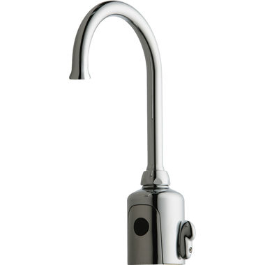 Click here to see Chicago Faucet 116.432.AB.1 Chicago Faucets 116.432.AB.1 HyTronic Gooseneck Sink Faucet with Dual Beam Infrared Sensor