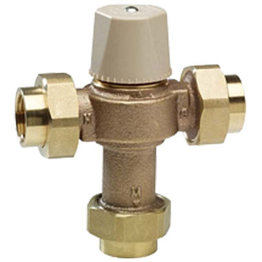 Click here to see Chicago Faucet 122-ABNF Chicago Faucets 122-ABNF ECAST Thermostatic Mixing Valve (for 1 to 8 fittings)