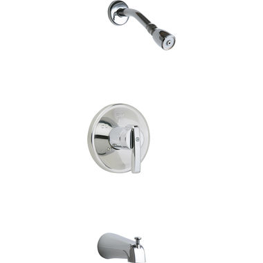 Click here to see Chicago Faucet 1900-TKCP Chicago Faucets 1900-TKCP Tub and Shower Trim Kit with Shower Head and Diverter Tub Spout