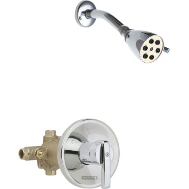 Click here to see Chicago Faucet 1902-600CP Chicago Faucets 1902-600CP Pressure Balancing Tub and Shower Valve with Shower Head