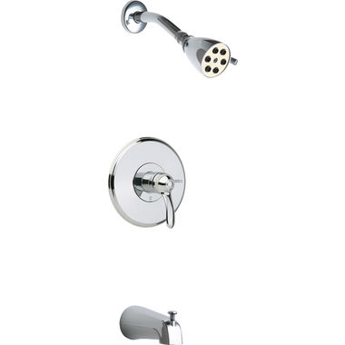 Click here to see Chicago Faucet 1905-TK600CP Chicago Faucets 1905-TK600CP Tub and Shower Trim Kit with Shower Head and Diverter Tub Spout