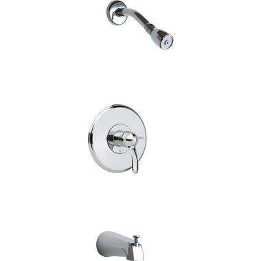 Click here to see Chicago Faucet 1905-TKCP Chicago Faucets 1905-TKCP Tub and Shower Trim Kit with Shower Head and Diverter Tub Spout
