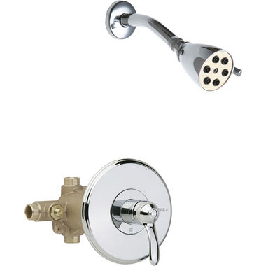 Click here to see Chicago Faucet 1907-600CP Chicago Faucets 1907-600CP Thermostatic Pressure Balancing Tub and Shower Valve with Shower Head