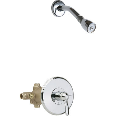 Click here to see Chicago Faucet 1907-CP Chicago Faucets 1907-CP Thermostatic Pressure Balancing Tub and Shower Valve with Shower Head