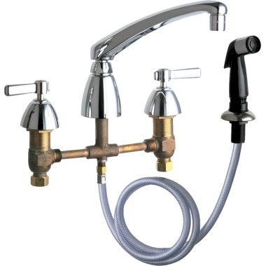 Click here to see Chicago Faucet 200-AL8ABCP Chicago Faucets 200-AL8ABCP Concealed Hot and Cold Sink Faucet with Side Spray