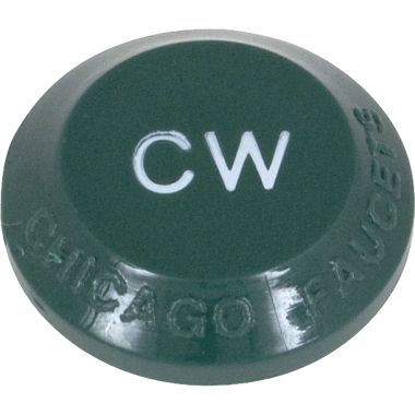 Click here to see Chicago Faucet 216-178JKNF Chicago Faucets 216-178JKNF CW Dark Green Button (Cold Water)