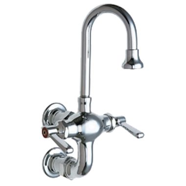 Click here to see Chicago Faucet 225-261ABCP Chicago Faucets 225-261ABCP Wall-Mounted Manual Sink Faucet