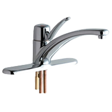 Click here to see Chicago Faucet 2300-8ABCP Chicago Faucets 2300-8ABCP Single Lever Hot and Cold Water Mixing Sink Faucet