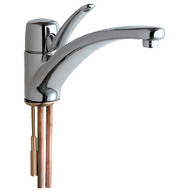 Click here to see Chicago Faucet 2300-E34ABCP Chicago Faucets 2300-E34ABCP Single Lever Hot and Cold Water Mixing Sink Faucet
