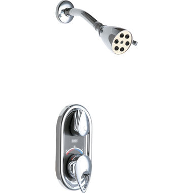 Click here to see Chicago Faucet 2502-600CP Chicago Faucets 2502-600CP TempShield Thermostatic Pressure Balancing Shower Valve with Shower Head
