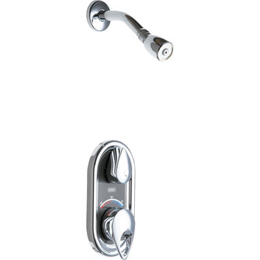 Click here to see Chicago Faucet 2502-CP Chicago Faucets 2502-CP TempShield Thermostatic Pressure Balancing Shower Valve with Shower Head