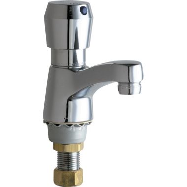 Click here to see Chicago Faucet 333-665PSHABCP Chicago Faucets 333-665PSHABCP Single Supply Metering Sink Faucet
