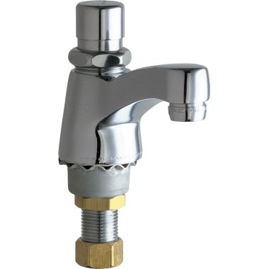 Click here to see Chicago Faucet 333-SLOE12PSHABCP Chicago Faucets 333-SLOE12PSHABCP Single Supply Metering Sink Faucet