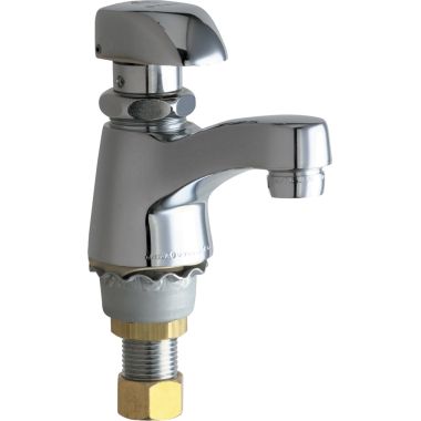 Click here to see Chicago Faucet 335-E12COLDABCP Chicago Faucets 335-E12COLDABCP Single Supply Metering Sink Faucet
