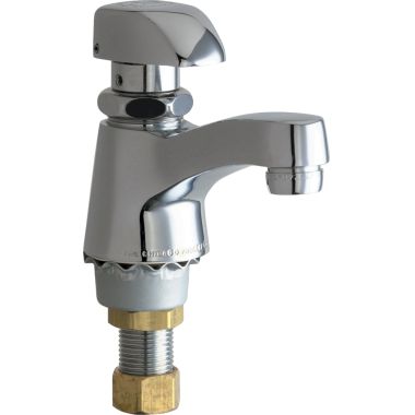 Click here to see Chicago Faucet 335-E12PSHABCP Chicago Faucets 335-E12PSHABCP Single Supply Metering Sink Faucet