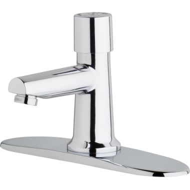 Click here to see Chicago Faucet 3500-8E2805ABCP Chicago Faucets 3500-8E2805ABCP Single Supply Metering Sink Faucet