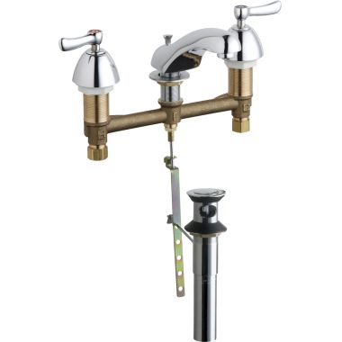 Click here to see Chicago Faucet 404-POABCP Chicago Faucets 404-POABCP Concealed Hot and Cold Sink Faucet with Pop-up Waste