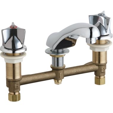 Click here to see Chicago Faucet 404-V950ABCP Chicago Faucets 404-V950ABCP Concealed Hot and Cold Sink Faucet