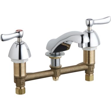 Click here to see Chicago Faucet 404-VABCP Chicago Faucets 404-VABCP Concealed Hot and Cold Sink Faucet