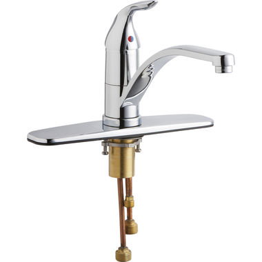 Click here to see Chicago Faucet 431-ABCP Chicago Faucets 431-ABCP Single Lever Hot and Cold Water Mixing Sink Faucet