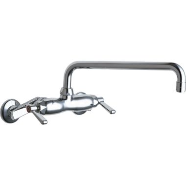 Click here to see Chicago Faucet 445-L12ABCP Chicago Faucets 445-L12ABCP Hot and Cold Sink Faucet