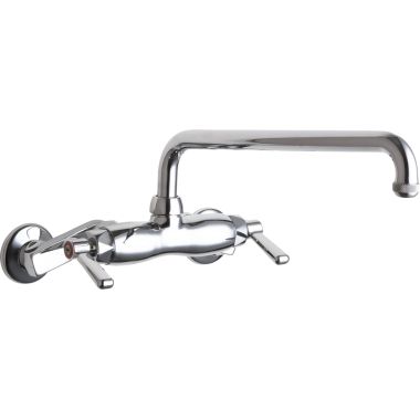 Click here to see Chicago Faucet 445-L12E1ABCP Chicago Faucets 445-L12E1ABCP Hot and Cold Sink Faucet
