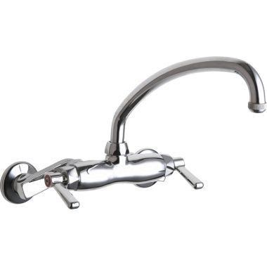Click here to see Chicago Faucet 445-L9E1ABCP Chicago Faucets 445-L9E1ABCP Hot and Cold Sink Faucet