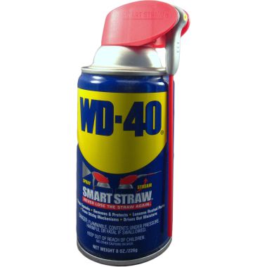 Click here to see WD-40 110054 Smart Straw 110054 General Purpose Lubricant, 8 oz, Aerosol Can, Light Amber, Liquid