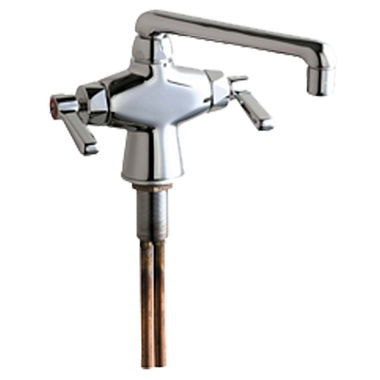 Click here to see Chicago Faucet 51-E35ABCP Chicago Faucets 51-E35ABCP Hot and Cold Water Mixing Sink Faucet