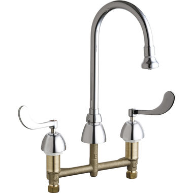 Click here to see Chicago Faucet 786-ABCP Chicago Faucets 786-ABCP Concealed Hot and Cold Sink Faucet