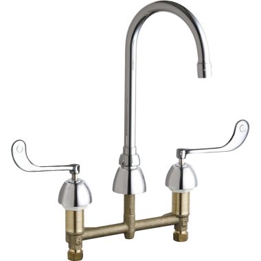 Click here to see Chicago Faucet 786-E3-319ABCP Chicago Faucets 786-E3-319ABCP Concealed Hot and Cold Sink Faucet