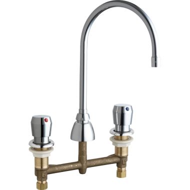 Click here to see Chicago Faucet 786-E3-665ABCP Chicago Faucets 786-E3-665ABCP Concealed Hot and Cold Metering Water Sink Faucet