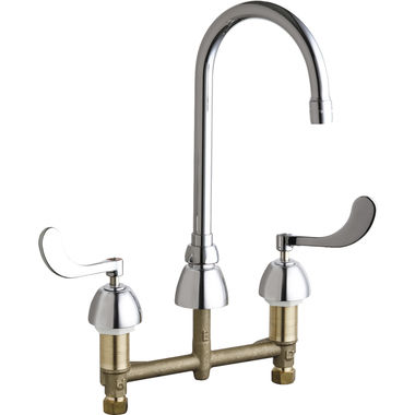 Click here to see Chicago Faucet 786-E3ABCP Chicago Faucets 786-E3ABCP Concealed Hot and Cold Sink Faucet