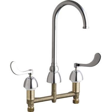 Click here to see Chicago Faucet 786-GN2AFCABCP Chicago Faucets 786-GN2AFCABCP Concealed Hot and Cold Sink Faucet