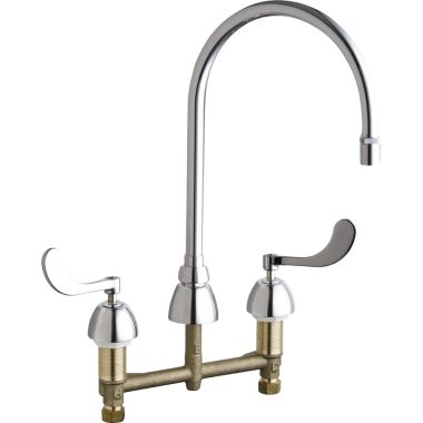 Click here to see Chicago Faucet 786-GN8AE29ABCP Chicago Faucets 786-GN8AE29ABCP Concealed Hot and Cold Sink Faucet